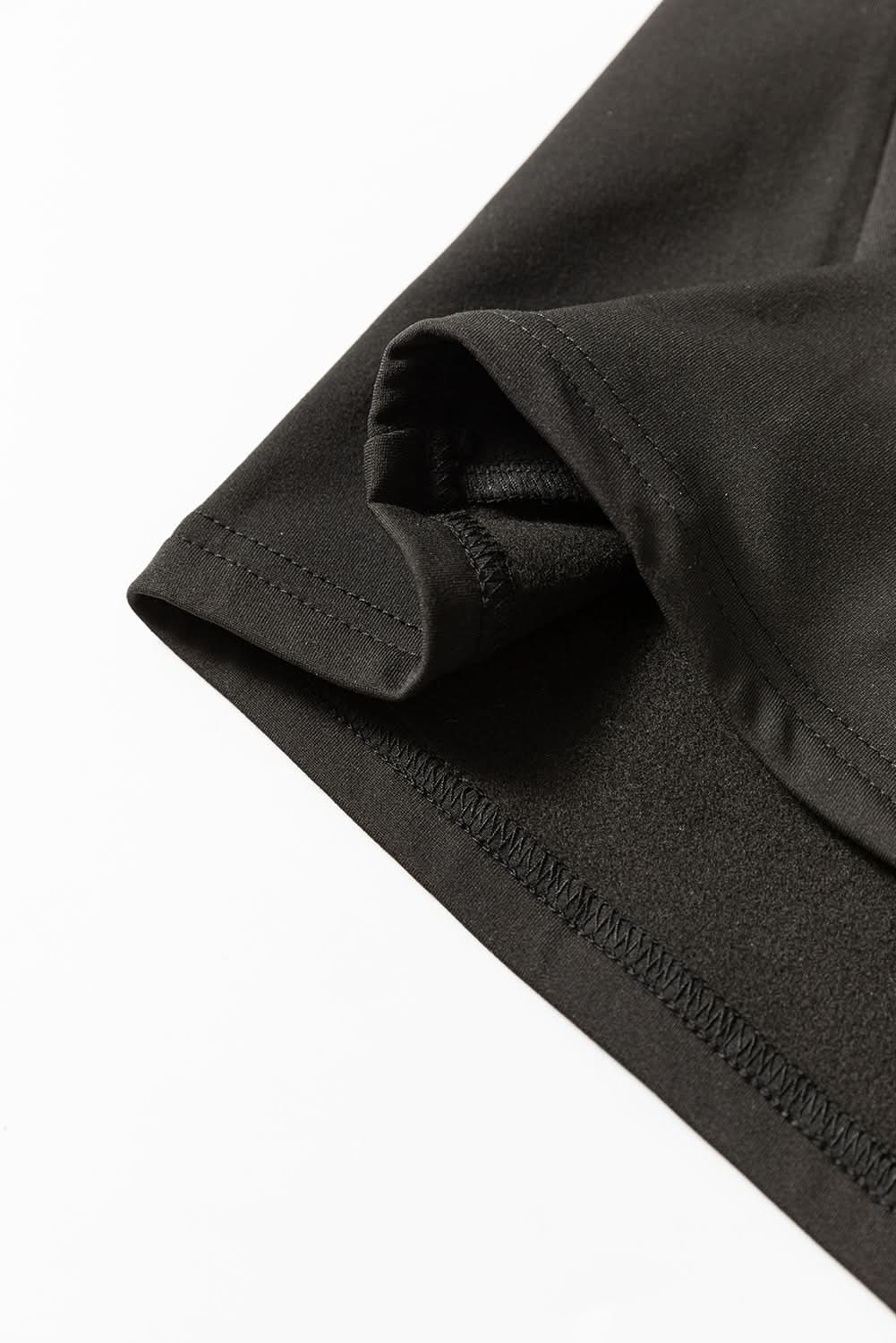 Chic black scoop neck thermal top - Love Salve